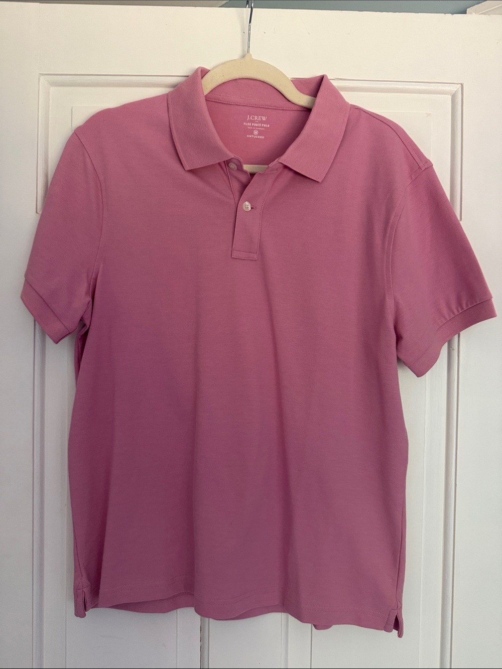 J. Crew Men’s Polo Shirt in Rose Pink, size M